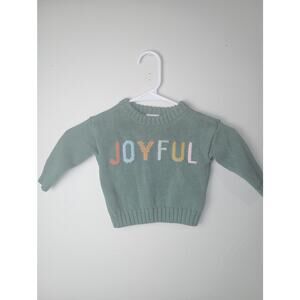Little Co by Lauren Conrad Joyful XMAS Knit Sweater Organic Cotton Blend 6M